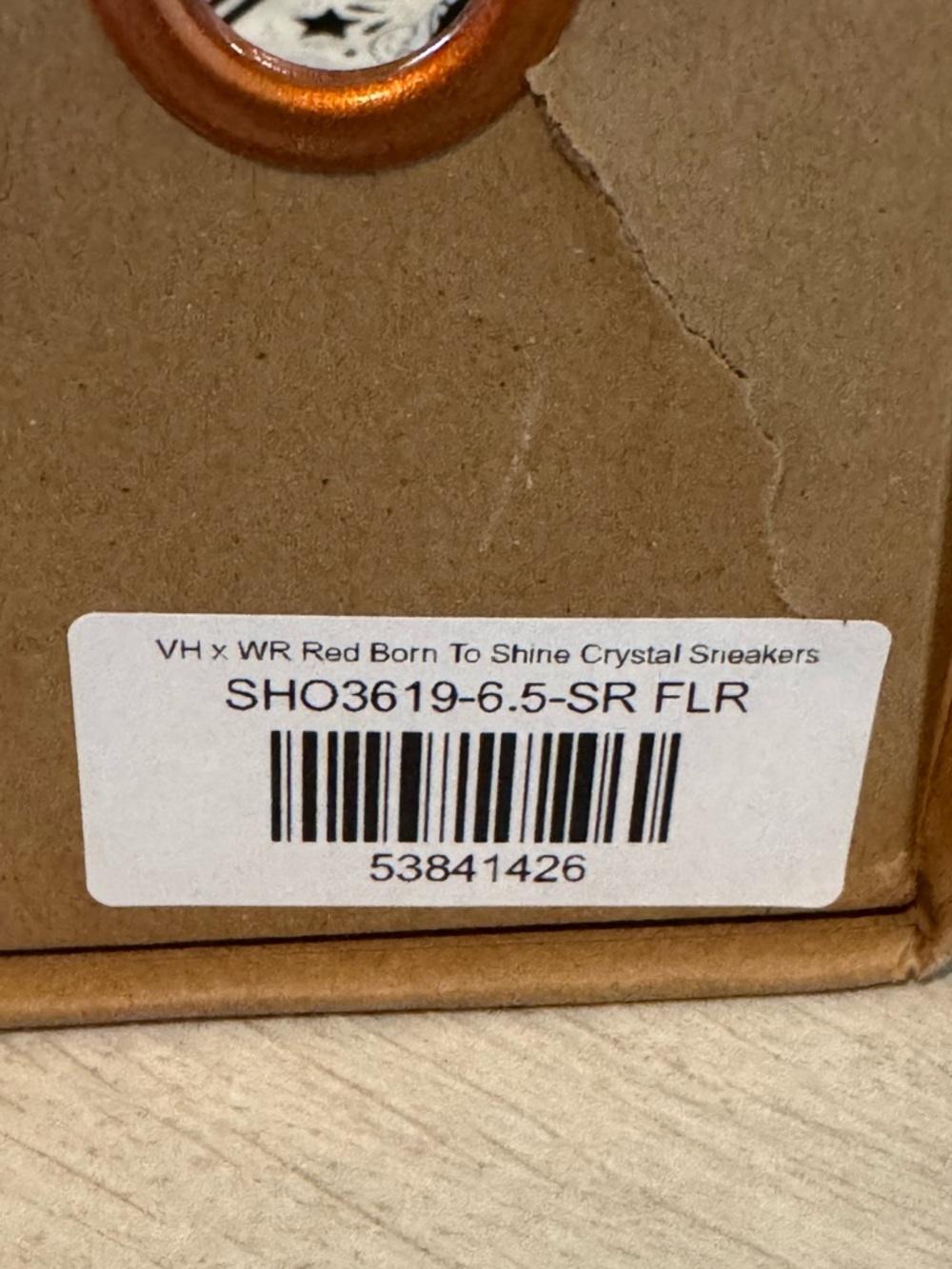 Vintage Havana x Walker Rose Crystal Sneakers Red Gold Star Leopard Lace NIB 6.5 - Picture 2 of 8